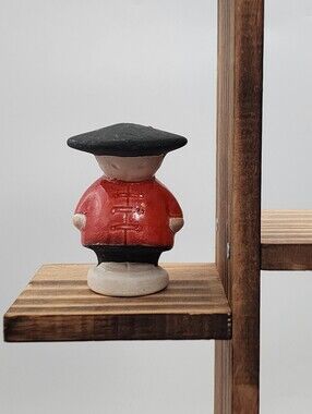 Vintage Porcelain Figurine of a Japanese Asian Boy Folk Art Decor